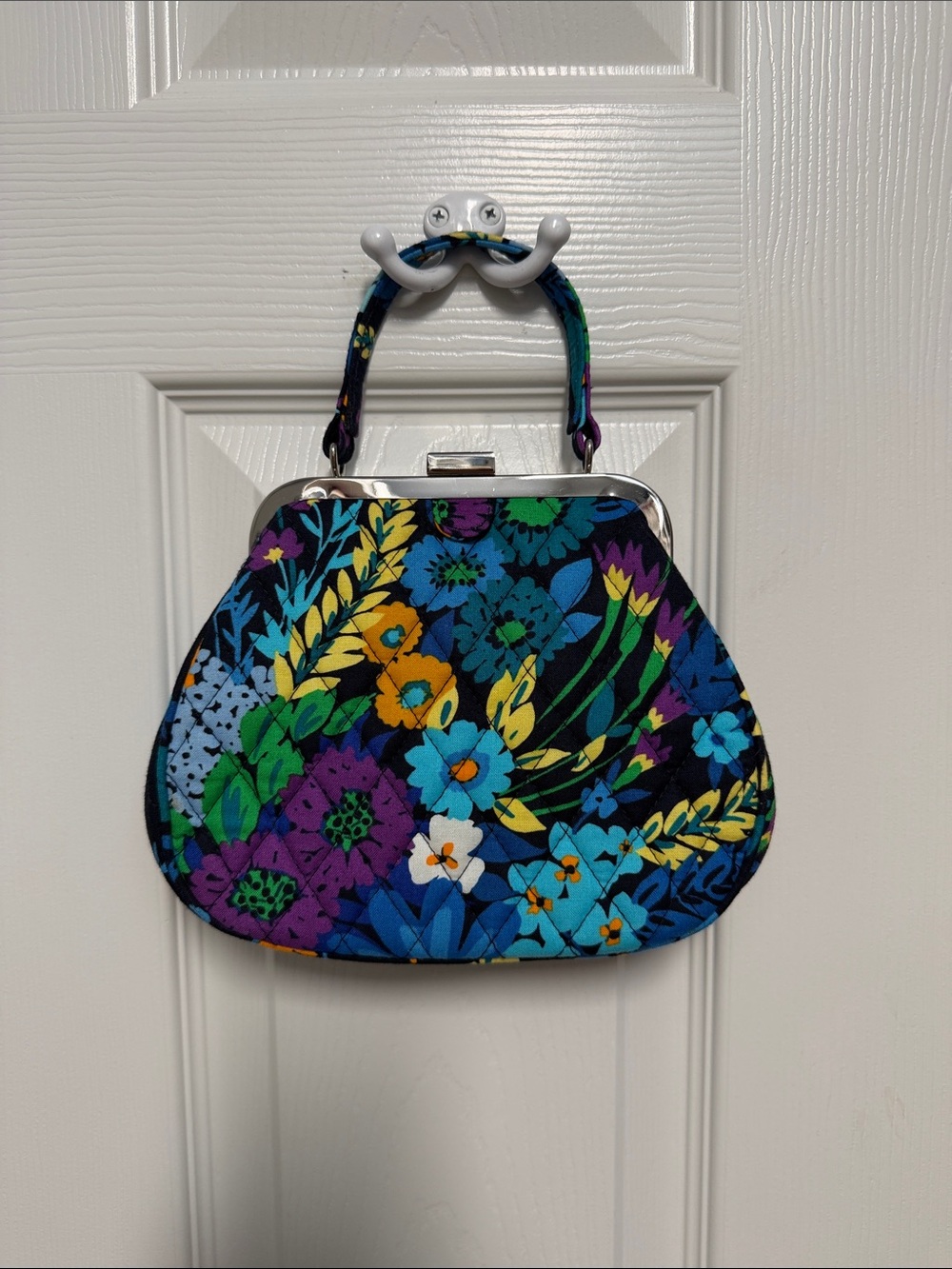 Vera Bradley Floral Print Frame-Top Handbag